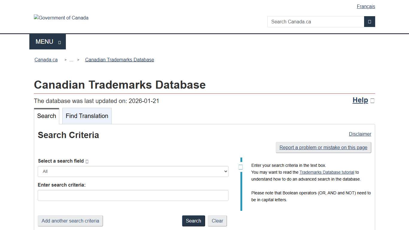 Search - Canadian Trademarks Database - Intellectual property and copyright - Canadian Intellectual Property Office - Innovation, Science and Economic Development Canada