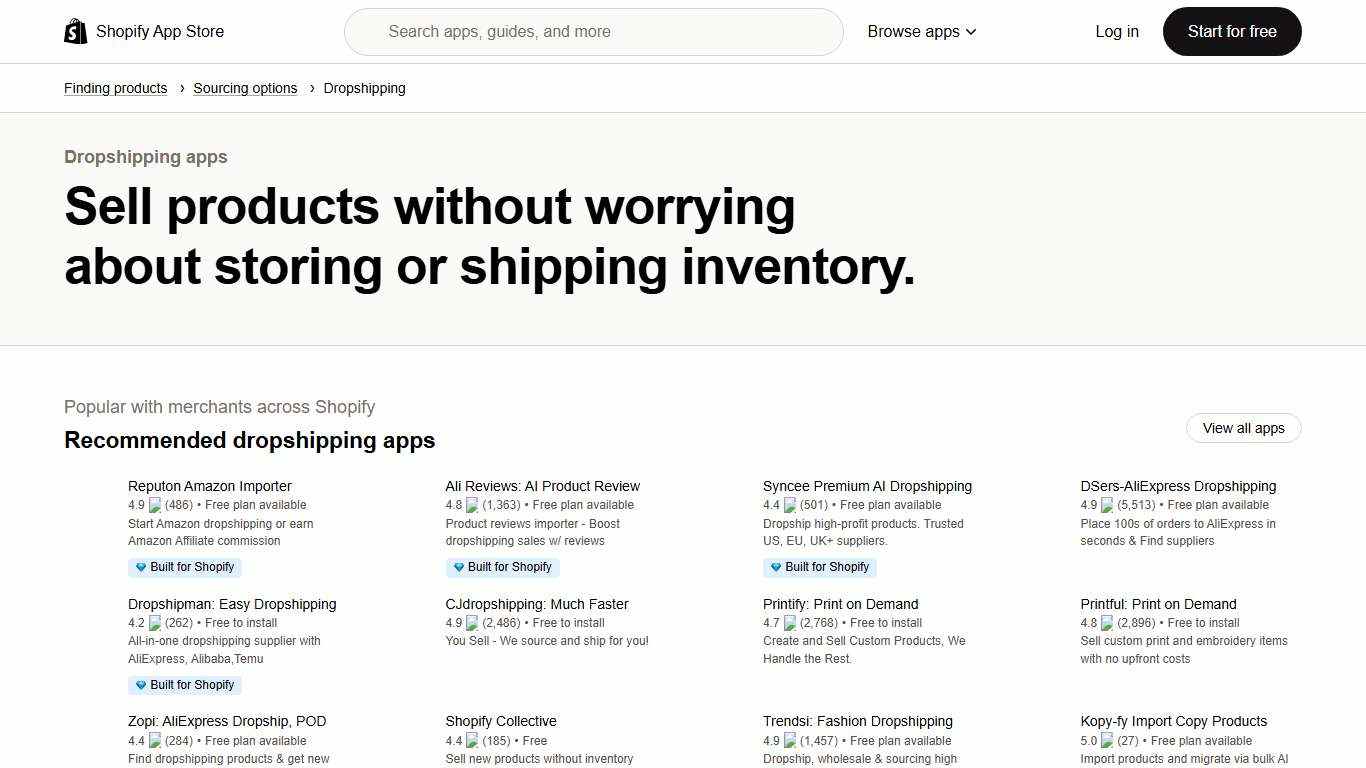 Best Dropshipping Apps For 2026 - Shopify App Store