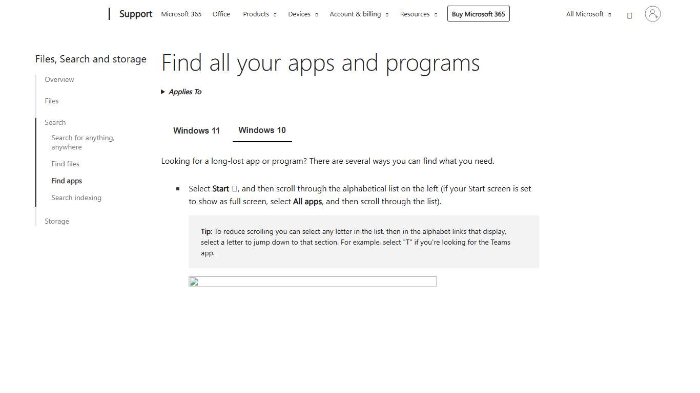 Find all your apps and programs - Microsoft Support